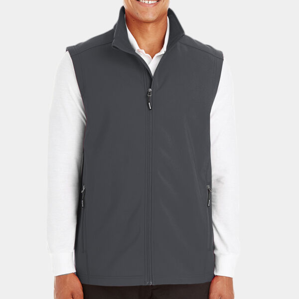Core365 Men's Cruise Two-Layer Fleece Bonded Soft Shell Vest Thumbnail