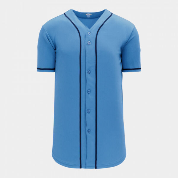 Athletic Knit Full Button Baseball Jersey Thumbnail